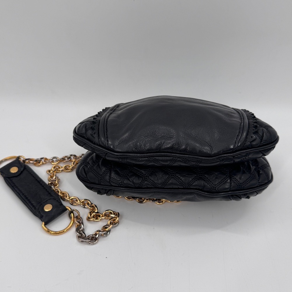 Juicy Couture Black Leather Quilted Chain Shoulder Bag - Picture 7 of 10